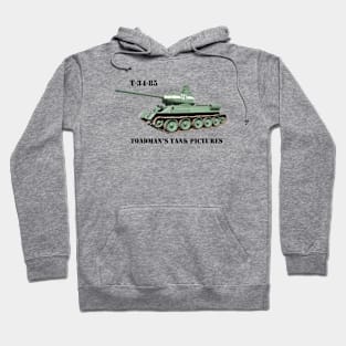 T-34-85 Medium Tank w/Toadman txt_blk Hoodie